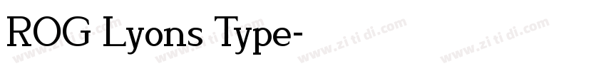 ROG Lyons Type字体转换